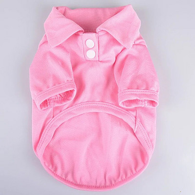 Candy Krāsa Mīlīgs mājdzīvnieku kucēns Polo apkakles krekls suņiem Mazs suns kaķis mājdzīvnieku apģērbs Mode mājdzīvnieku veste apģērbs kostīms rotaļu T-krekls XS-XL