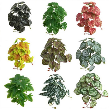Растения Фалшиви листа Изкуствен терариум Растение за отшелник Гущери Гекони Декор на местообитания