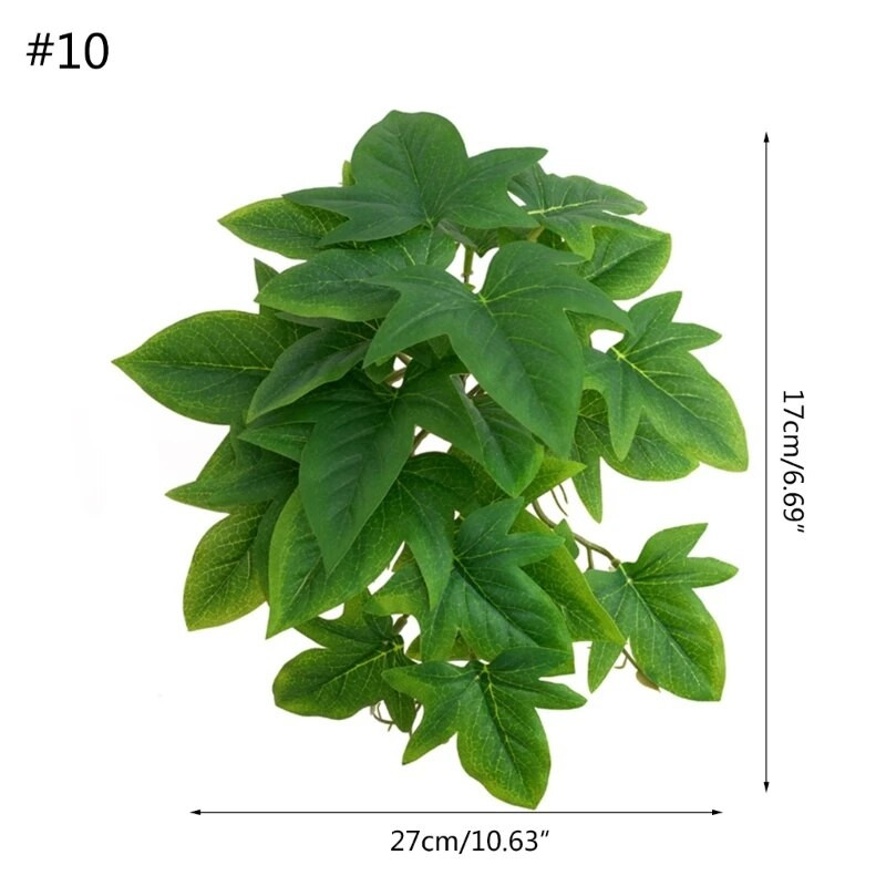 Φυτά ψεύτικα φύλλα Φυτό τεχνητού Terrarium για Ερημίτες Σαύρες Γκέκο Διακόσμηση ενδιαιτημάτων