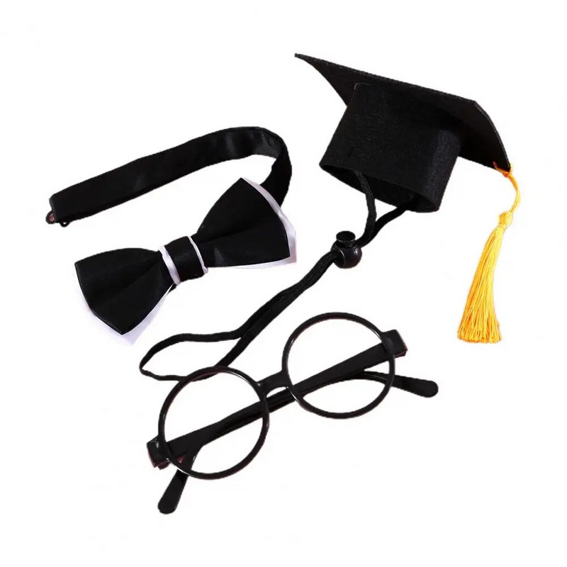 1 set prilagodljivog kreativnog oblačenja, pas, mačka, šešir, ovratnik, naočale, maturalno odijelo, mačka, šešir, šešir, dodaci za kućne ljubimce