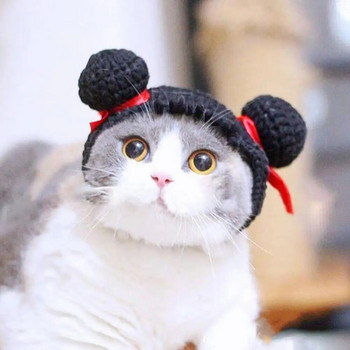 Сладка котка Аксесоари за плетена шапка Шапки за домашни любимци Удобни аксесоари за косплей Плетена шапка от прежди Шапки за кучета