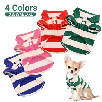 Риза за домашни кучета Летни дрехи за кучета Ежедневни дрехи за малки големи кучета Котки Тениски Костюми Ризи за кученца Коте