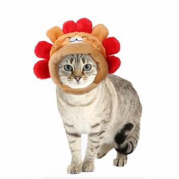 Κάλυμμα κεφαλής για κατοικίδια Halloween Cosplay καπέλο πολλαπλών στυλ Γάτα Teddy Holiday Dress Up Sun Trick Fortune Headdress Περούκα Καπέλο κεφαλής γάτας
