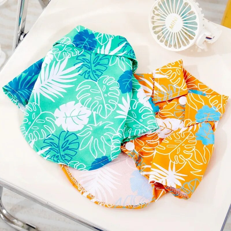 Μόδα Χαβάης μπλουζάκι σκύλου σε στυλ παραλίας Καλοκαιρινό αναπνεύσιμο κουτάβι κατοικίδιο ζώο με κοντό μανίκι Cool μπλουζάκι για γάτα παραλίας Ρούχα σκύλου για κατοικίδια Τσιουάουα