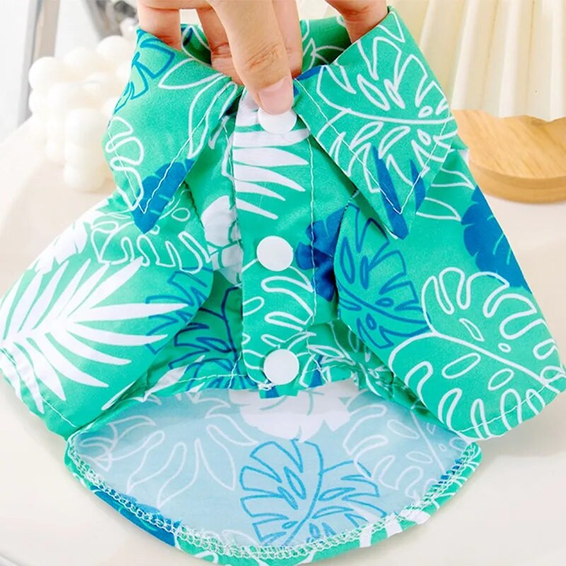 Μόδα Χαβάης μπλουζάκι σκύλου σε στυλ παραλίας Καλοκαιρινό αναπνεύσιμο κουτάβι κατοικίδιο ζώο με κοντό μανίκι Cool μπλουζάκι για γάτα παραλίας Ρούχα σκύλου για κατοικίδια Τσιουάουα