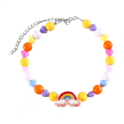 Ogrlica za kućne ljubimce Pribor za kućne ljubimce koji ne ostavlja trag Izvrsne moderne ogrlice za kućne ljubimce Ogrlica od šarenih perli za mačke, pse za stilizovane