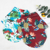 Suvine koerasärk Hawaiian Beach Lemmikloomarõivad Kookosepuu lilledega trükitud kutsikate T-särk väikestele koertele Kassidele Vest Laagri särk mopsile
