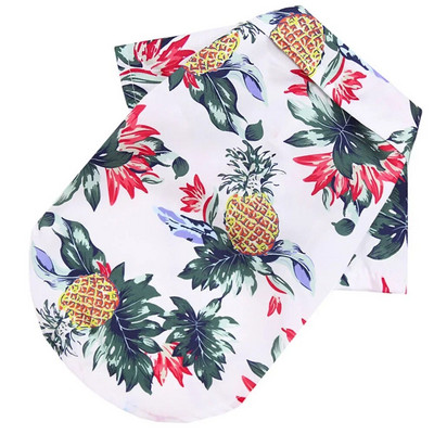 Suvine koerasärk Hawaiian Beach Lemmikloomarõivad Kookosepuu lilledega trükitud kutsikate T-särk väikestele koertele Kassidele Vest Laagri särk mopsile