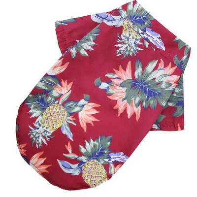 Suvine koerasärk Hawaiian Beach Lemmikloomarõivad Kookosepuu lilledega trükitud kutsikate T-särk väikestele koertele Kassidele Vest Laagri särk mopsile