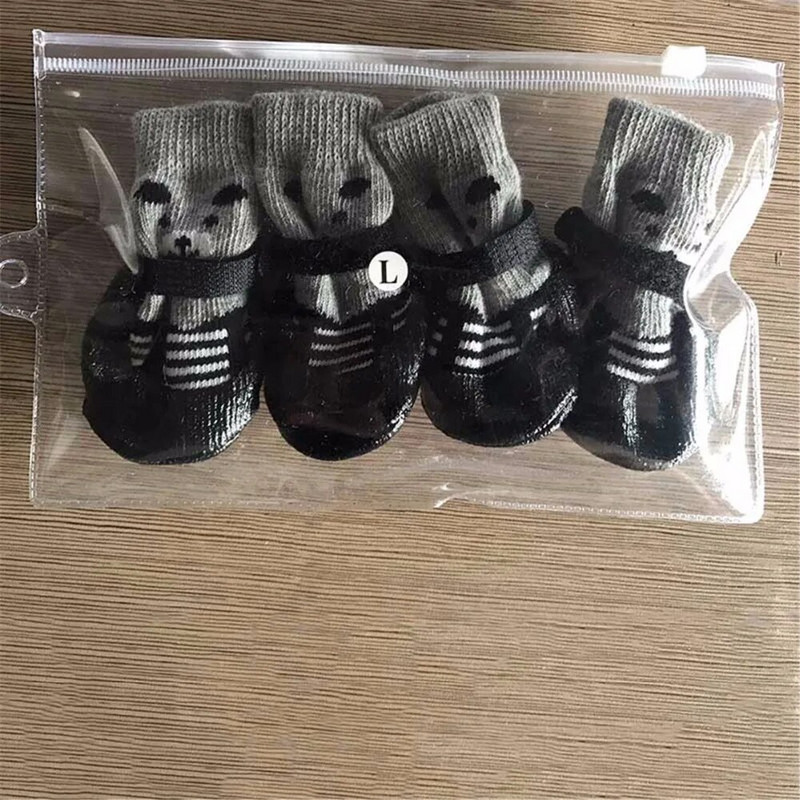 4 kom/set SML veličine Pamučne gumene čizme za kućne ljubimce Vodootporne Neklizajuće Čarape za pse Kiša Snijeg Obuća za štene Male mačke Psi