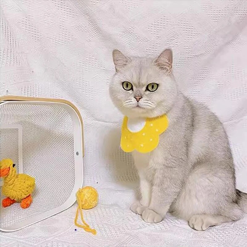 Cvijet Bib za kućne ljubimce Slatki crtani Pčela Mačka Slina Ručnik Pas Šal Štene Psi Mačke Dodaci