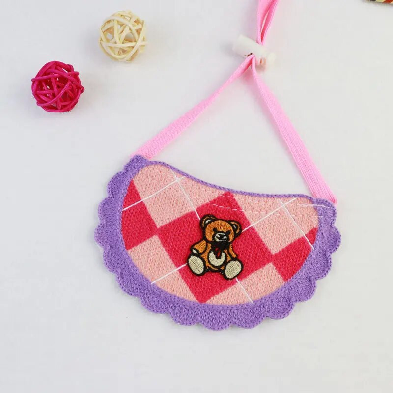 Lemmikloom Diamond Plaid Bib Multikas Kass Sall Sülg Käterätik Kutsikas Kaelarätik Koera Aksessuaar