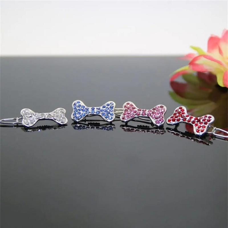 1 vnt. lankelio formos metalinis mielas mažo šuns katės plaukų segtukai karūna plaukų segtukai šuniukų naminių plaukų barrette naminių gyvūnėlių priežiūros reikmenys