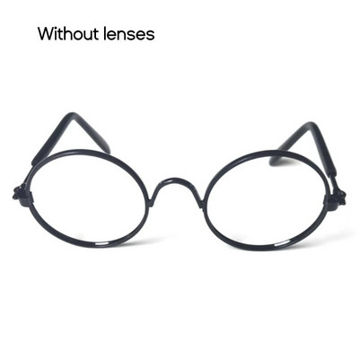 Mājdzīvnieki Kaķis Smieklīgi apaļš rāmis Mini Brilles Fotorekvizīti Black Edge Gold Edge Saulesbrilles Ballīte Kucēns Kaķēns Aksesuāri