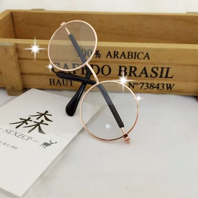 Κατοικίδια Γάτα Αστεία Στρογγυλή Σκελετός Μίνι Γυαλιά Φωτογραφίας Στήριγμα Μαύρη άκρη Χρυσή άκρη Γυαλιά ηλίου Party Puppy Kitten Αξεσουάρ