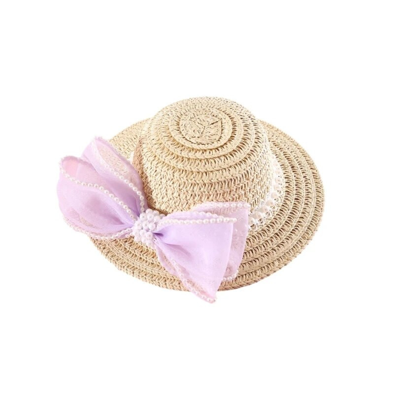 Ištempta naminių gyvūnėlių kepurė nuo saulės Šunys šiaudinė kepurė Madinga naminiams gyvūnėliams Graži pavasarinė keliaujanti kepurė, skirta naminių gyvūnėlių fotografijai Apsaugos nuo saulės šiaudinė kepurė