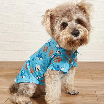 Szép kisállat ruházat élénk színű kutya jelmez puha, légáteresztő kisállat kutya rövid ujjú ing ruha