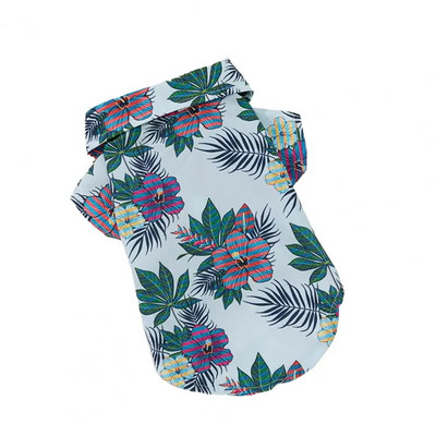 Υπέροχη καλοκαιρινή μπλούζα για σκύλους Εντυπωσιακή ταινία στερέωσης με κοντό μανίκι καλοκαιρινό πουκάμισο για κουτάβι