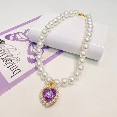Regulējami mājdzīvnieku pērļu kaklarotas aksesuāri kaķiem Gotas Dzīvnieki Mode Rhinestones Sfinksa Kaķa kaklasiksna Kaķēns Suņu čats