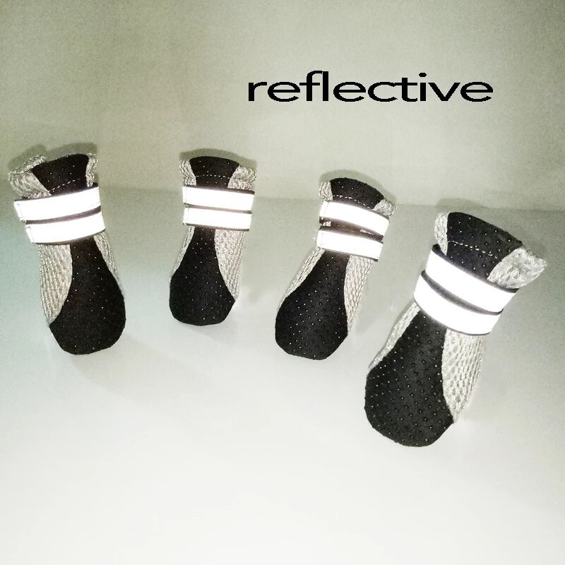 Prozračne cipele za šetnju pasa za kućne ljubimce Mrežaste mekane ljetne cipele za kućne ljubimce Noćne sigurne reflektirajuće čizme za velike male pse