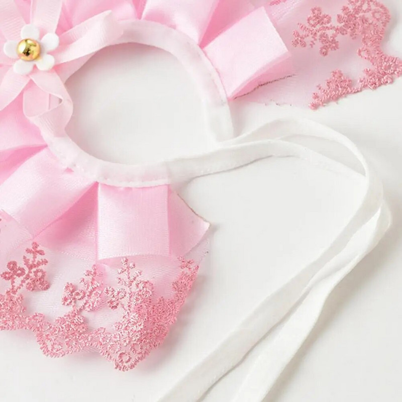 Φουλάρι σάλιου γάτας Ρυθμιζόμενο σχέδιο με φιόγκο με κόμπο για γατάκι Διακοσμητικές σαλιάρες που τραβούν τα βλέμματα για σκύλους Γάτες δαντέλες ψευδείς μπαντάνα για κατοικίδια