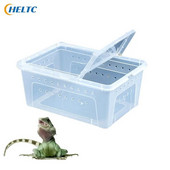 1tk Plastikust 19cmx12,5x7,5cm terraarium roomajatele Spider Läbipaistev plastikust söödakarp putukate toidukonteiner