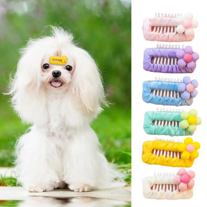 Ukosnica za kućne ljubimce Ručno izrađena šarena crtana Ultra-lagana Dekorativna DIY Cvijet Pas Mačka BB kopča Dodaci za kosu Oprema za kućne ljubimce