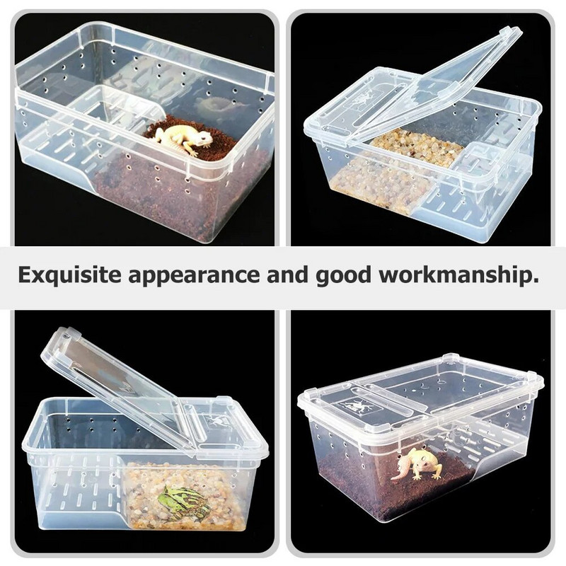 Kutija za hranjenje vodozemaca Plastični spremnik za gmazove Spremnik za kornjače Akvarij Zemljište reptisa Stanište Terarijumi Platforma Dom za kornjače