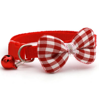 Pet Bowknot Coller reguleeritav väikestele koertele kassidele kaelakee kellukesega ühevärviline nailonist lindiga kaelarihm turvaline lemmiklooma kaelarihm