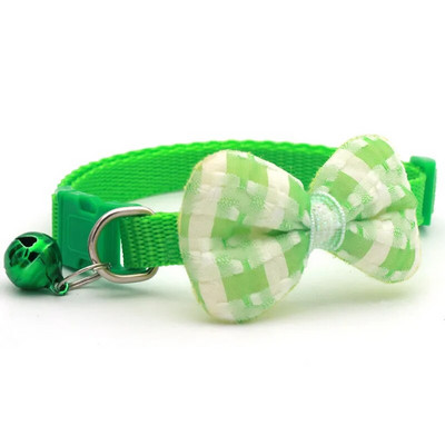 Pet Bowknot Coller reguleeritav väikestele koertele kassidele kaelakee kellukesega ühevärviline nailonist lindiga kaelarihm turvaline lemmiklooma kaelarihm
