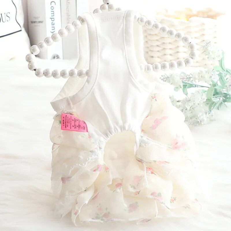 Odjeća za pse Ljetna tanka mačka Suknja od kolača od šifona Princeza Veleprodaja Odjeća za kućne ljubimce za male pse Haljine za pse