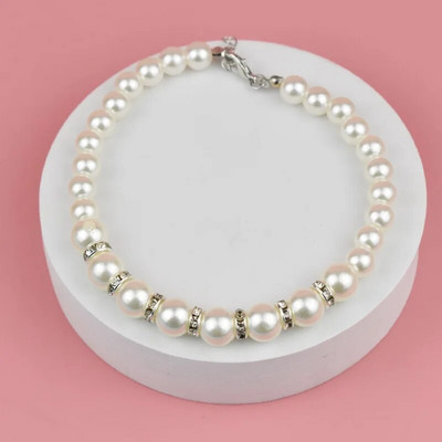 Koerte pärlitest kaelakee ehted väikestele koertele Kutsikas Bling Rhinestones Kassi Pulma Kaelarihm Chihuahua Yorkie Tüdrukute Riided Aksessuaarid
