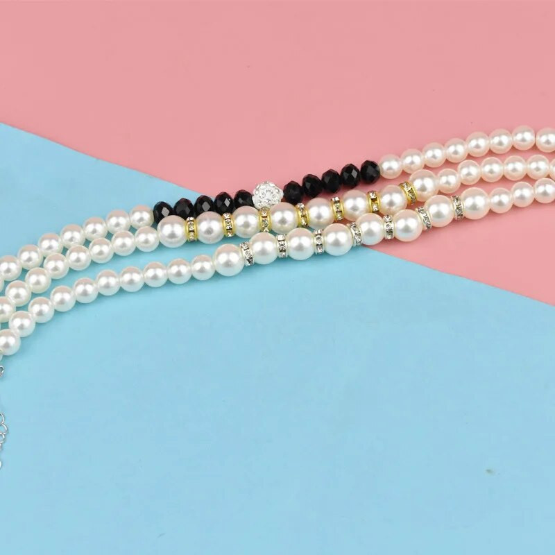 Pas Biseri Ogrlica Nakit za male pse Štene Bling Rhinestones Mačka Vjenčana ogrlica Chihuahua Yorkie Girl Odjevni dodaci