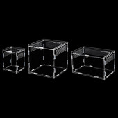 7X8X10CM läbipaistev roomajate aretuskast akrüülist söödakast 360 kraadi kõrge läbipaistev magnetiline lemmikloomade ronimisterraarium