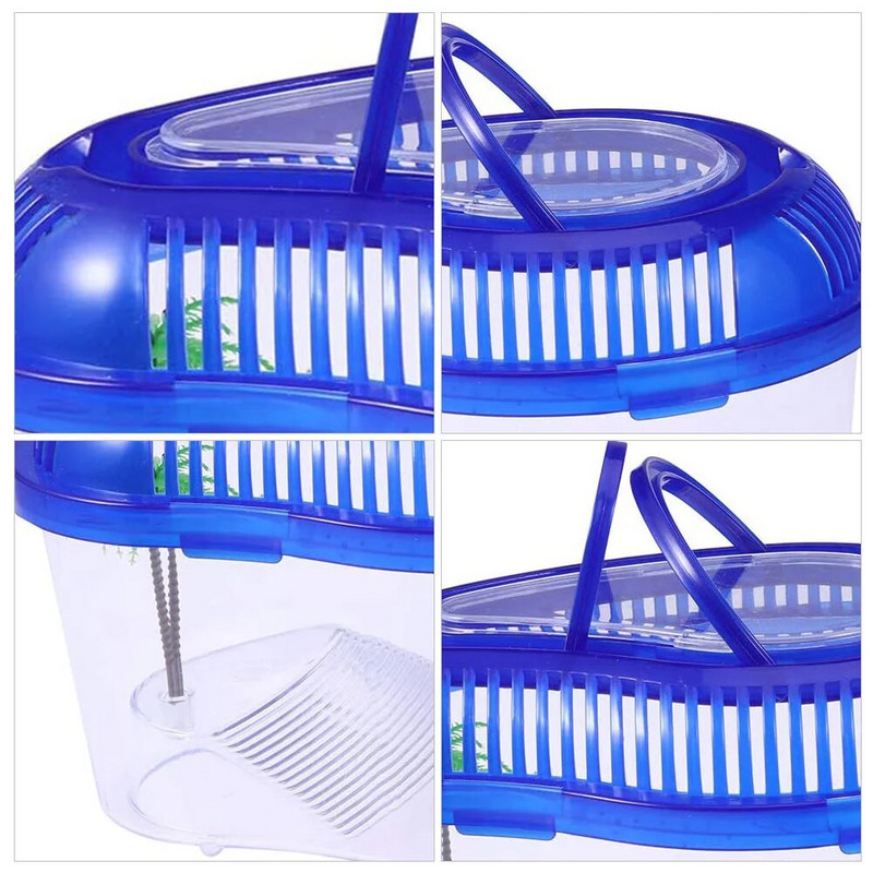 Akvarij za kornjače, spremnik za kornjače Spremnik za kornjače s platformom za sušenje Terarij za reptile Mali spremnik za kornjače s poklopcem i ručkom