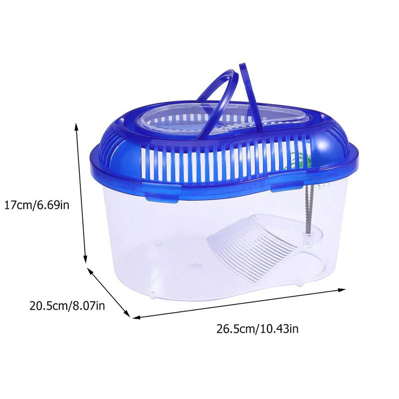 Akvarij za kornjače, spremnik za kornjače Spremnik za kornjače s platformom za sušenje Terarij za reptile Mali spremnik za kornjače s poklopcem i ručkom