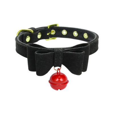 Bowknot kassi kaelarihm PU nahast kellad kaelakee reguleeritav väikese koera kutsika kassipoega kaelarihmad lemmikloomade tarvikud