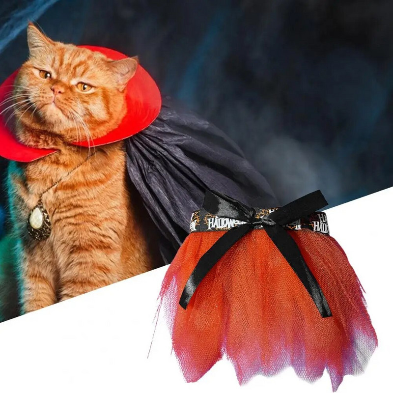 Ρούχα για κατοικίδια Σχεδιασμός με φιόγκους κόμπους Διακοσμητικό νήμα δίχτυ Καλοκαιρινή φούστα τούλι για σκύλους για κατοικίδια Φόρεμα για κατοικίδια