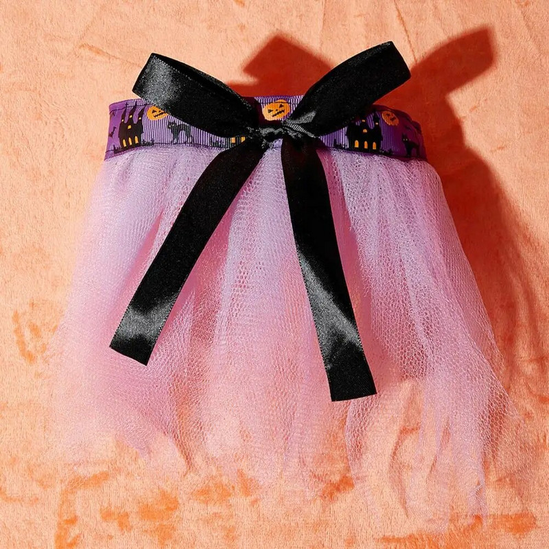 Ρούχα για κατοικίδια Σχεδιασμός με φιόγκους κόμπους Διακοσμητικό νήμα δίχτυ Καλοκαιρινή φούστα τούλι για σκύλους για κατοικίδια Φόρεμα για κατοικίδια