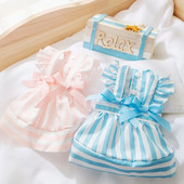 Mood Lemmikkoer Printsess Kleit Armas Bowknot Koer Sling Seelik Suvine Kutsika Riietus Armas Kassi Triibuline Kleit Chihuahua Koera riided