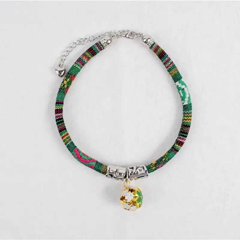 Ρυθμιζόμενο κολάρο για κατοικίδια μόδας Πολύχρωμο μοτίβο Ζώο χαριτωμένο κουδούνι Ρυθμιζόμενο κολάρο για γάτες Αξεσουάρ για κατοικίδια γατάκια DIY