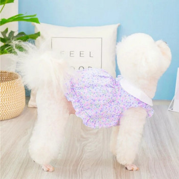 Καλοκαιρινή φούστα πριγκίπισσας για θηλυκά σκυλιά Χαριτωμένο φλοράλ φόρεμα γάτας Πολυτελές γαμήλιο φόρεμα για κουτάβια φόρεμα Chihuahua Ρούχα σκυλιών Φούστα για κατοικίδια
