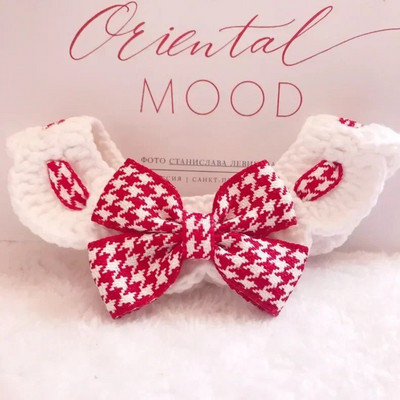 Ziemassvētku mājdzīvnieku vilnas trikotāžas priekšautiņš siekalu dvielis kaķa šalle apkakle Bandana Flower Bell mājdzīvnieku kaklarotas aksesuāri аксесуары для собак