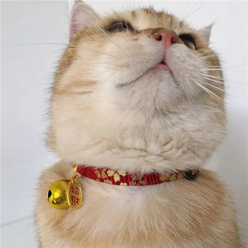 Silent Bells Κολάρα για γάτες Πρωτοχρονιάτικα Κολάρα για γάτες με ευοίωνες ετικέτες Easy Breakaway Collars with Muted Bells