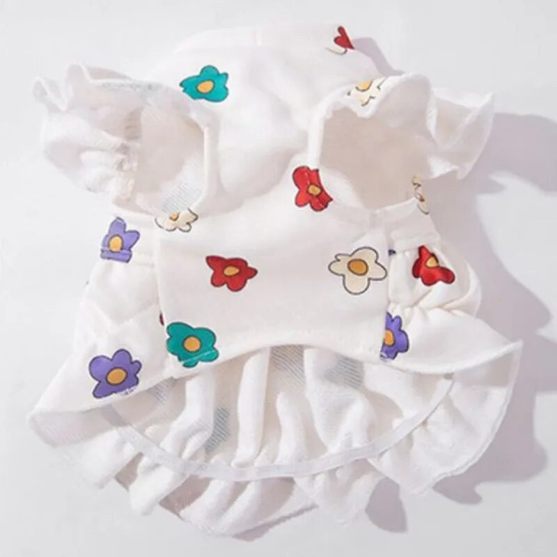 Λουλουδάτο φόρεμα για σκύλους κατοικίδιων ζώων Καλοκαιρινή φούστα για κουτάβι Πριγκίπισσα Μόδα νυφικό για γάτα Χαριτωμένο μαλακό ένδυμα για κατοικίδιο γατάκι Ρούχα για σκύλους Τσιουάουα