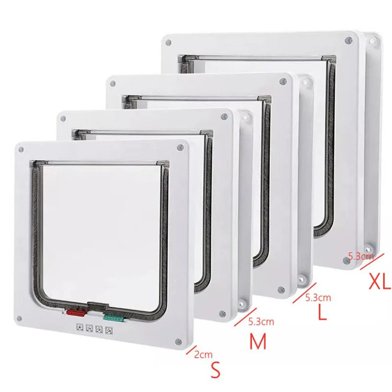 Drošības slēdzenes atloka durvis suņiem kaķiem kaķēns ABS plastmasas mazo mājdzīvnieku vārtu komplekts kaķu suņiem atloku durvis suņu kaķu aksesuāri