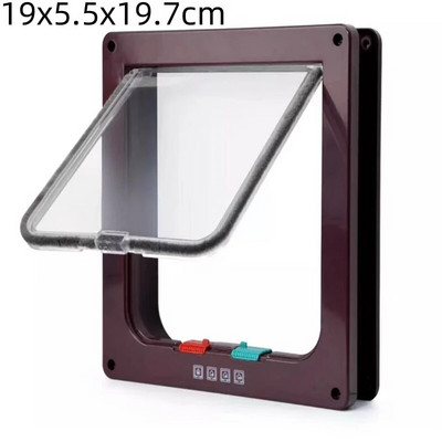 Kaķa atloka durvis sunim Kaķa kaķa kucēna drošības vārti Mazie mājdzīvnieku piederumi ABS plastmasas kaķēns ar četrvirzienu slēdzeni drošības atloku durvju suns