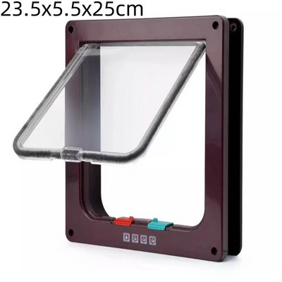 Kaķa atloka durvis sunim Kaķa kaķa kucēna drošības vārti Mazie mājdzīvnieku piederumi ABS plastmasas kaķēns ar četrvirzienu slēdzeni drošības atloku durvju suns