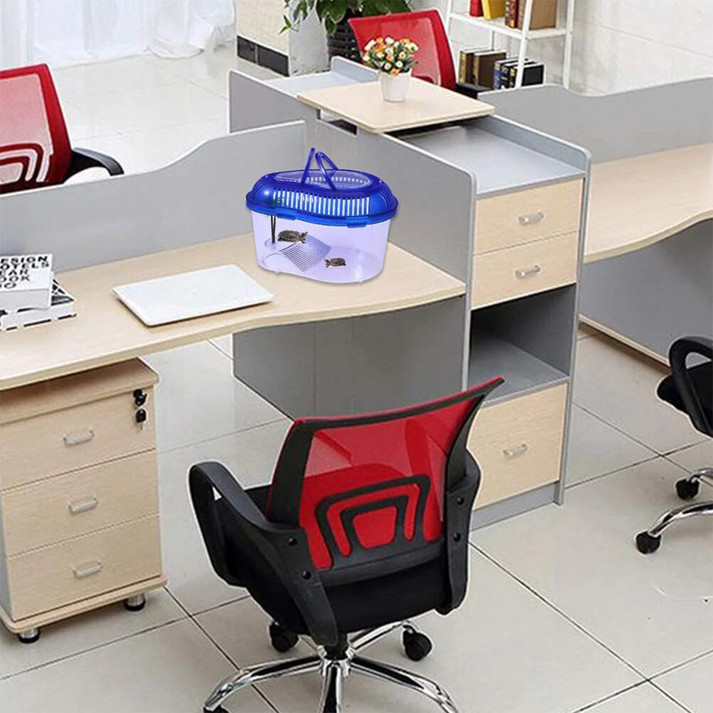 Kilpkonnapaak akvaarium, kilpkonnakonteiner kuivatusplatvormiga roomajate terraarium Väike kilpkonnapaak koos kaane ja käepidemega