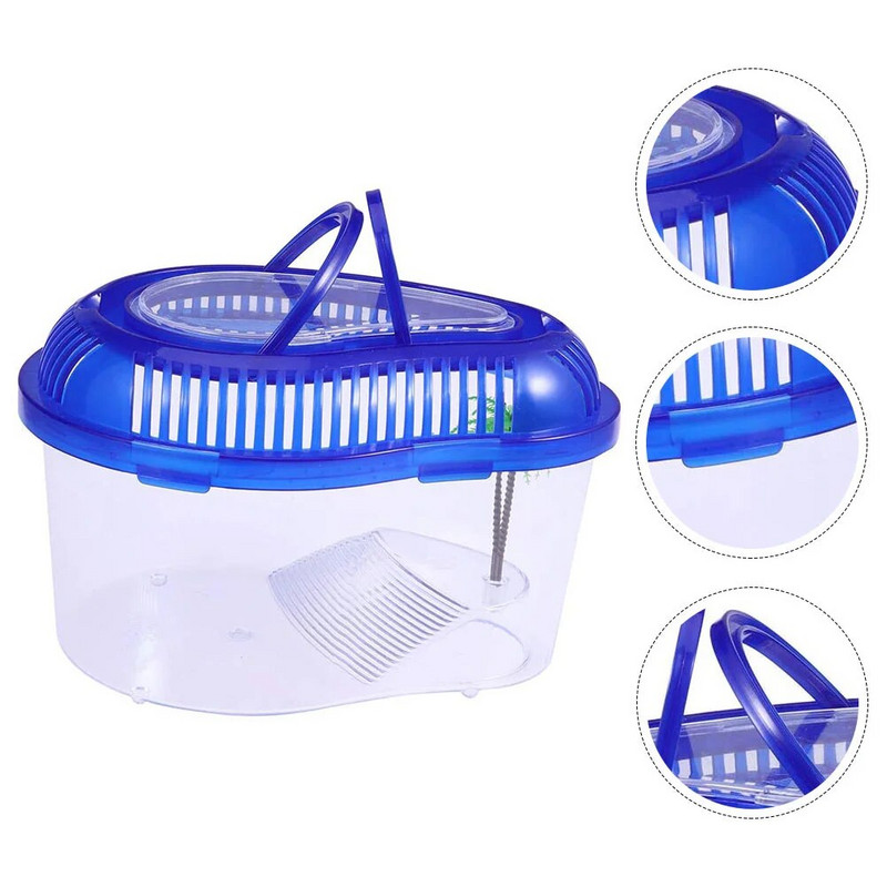 Kilpkonnapaak akvaarium, kilpkonnakonteiner kuivatusplatvormiga roomajate terraarium Väike kilpkonnapaak koos kaane ja käepidemega